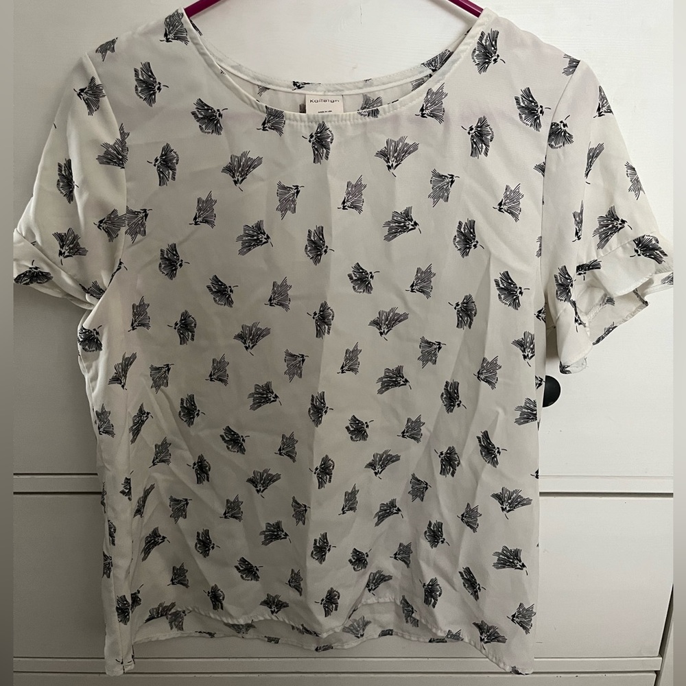 Short sleeve printed blouse